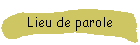 Lieu de parole
